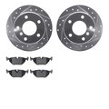 Dynamic Friction Co 7502-31043, Rotors-Drilled and Slotted-Silver with 5000 Advanced Brake Pads, Zinc Coated 7502-31043